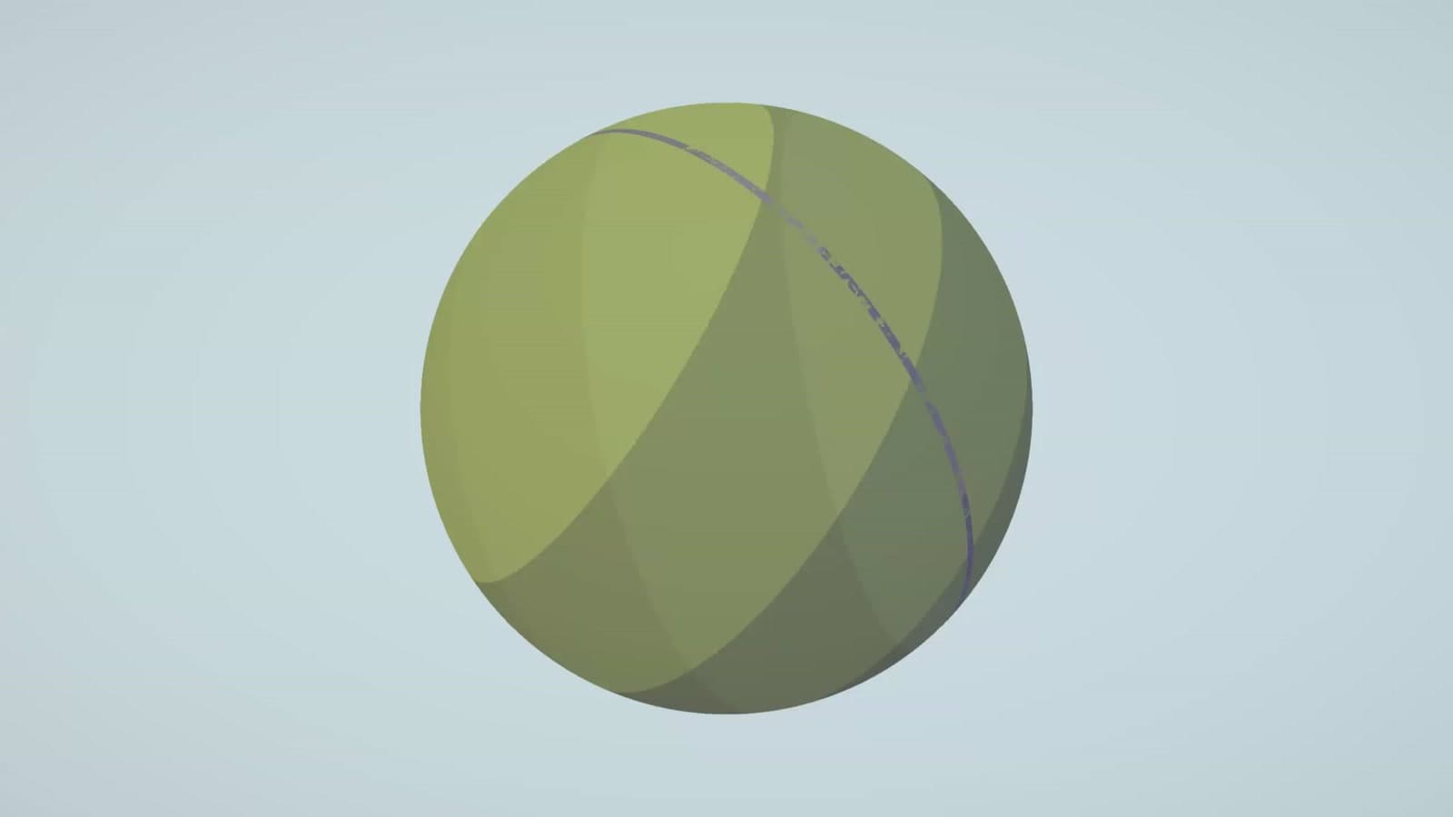 Phase 1: the first build, a flat-shaded green planet on a pale sky.